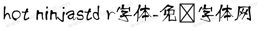 hot ninjastd r字体字体转换